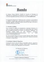 Bando do Concello de Vilamartín coas medidas preventivas adoptadas dende este organismo
